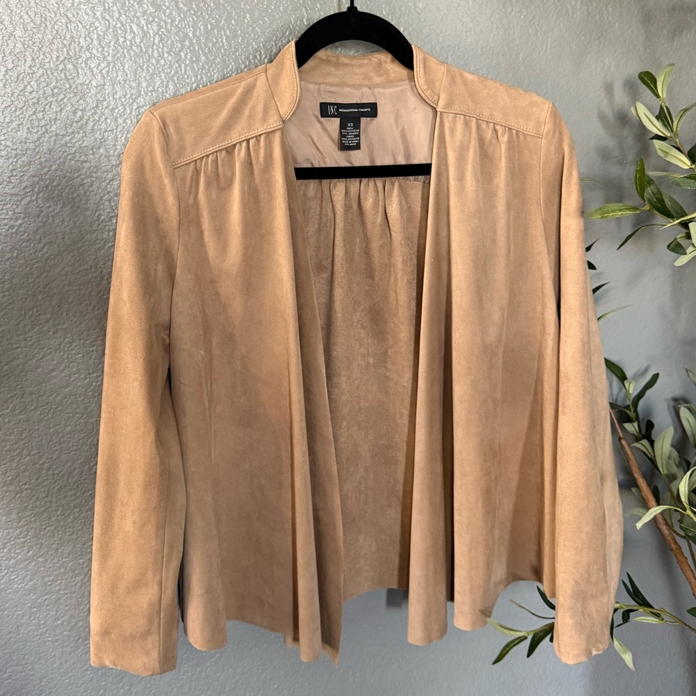 INC Tan Suede Blazer